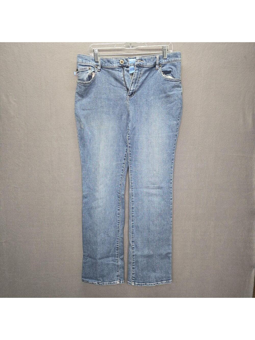 Duck Head Jeans Co Womens 14 Average Slim Straight Leg Stretch Blue Denim Y2K